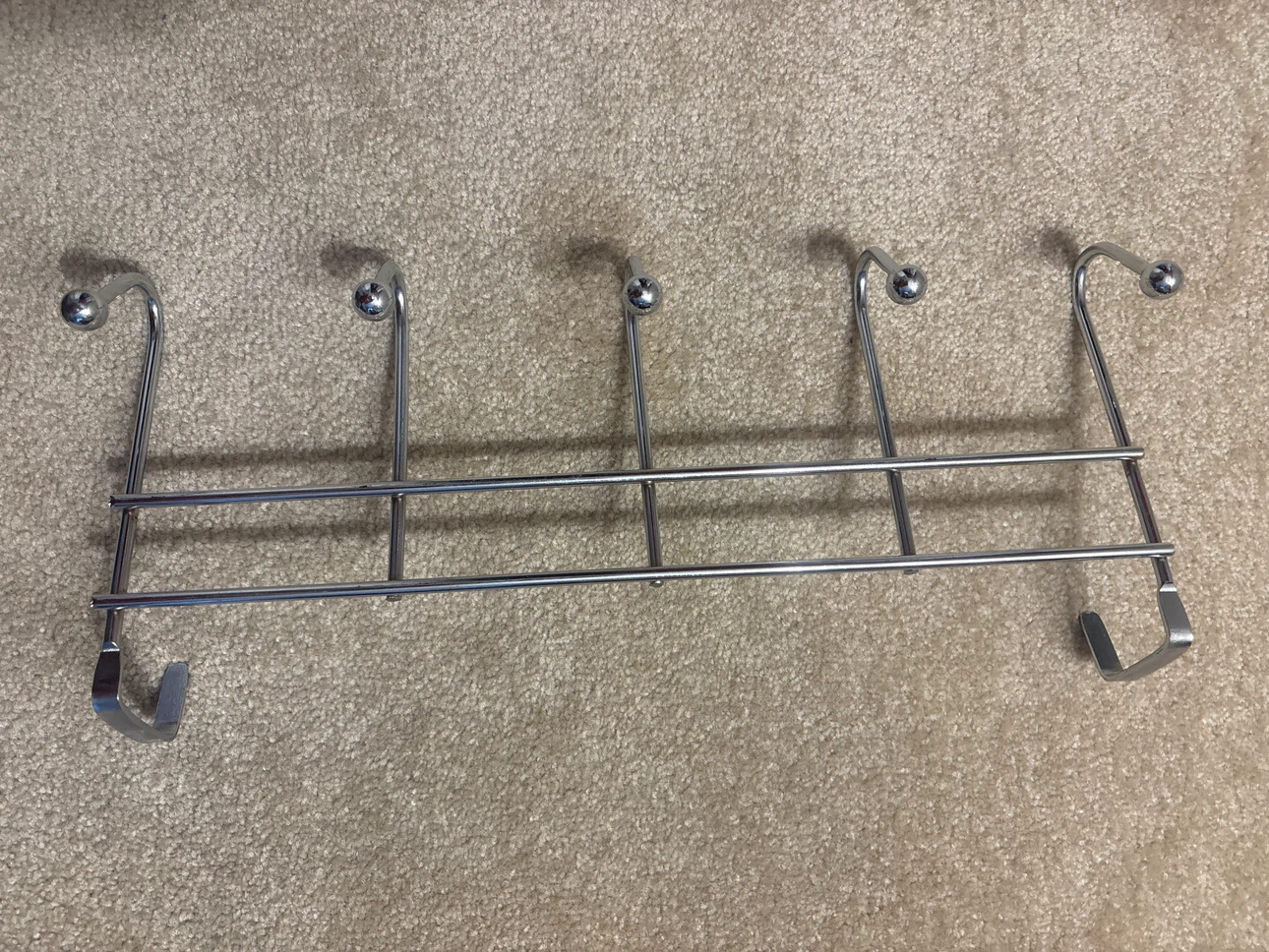 Chrome Over-the-Door 5-Hook Rack brand new - photo 2