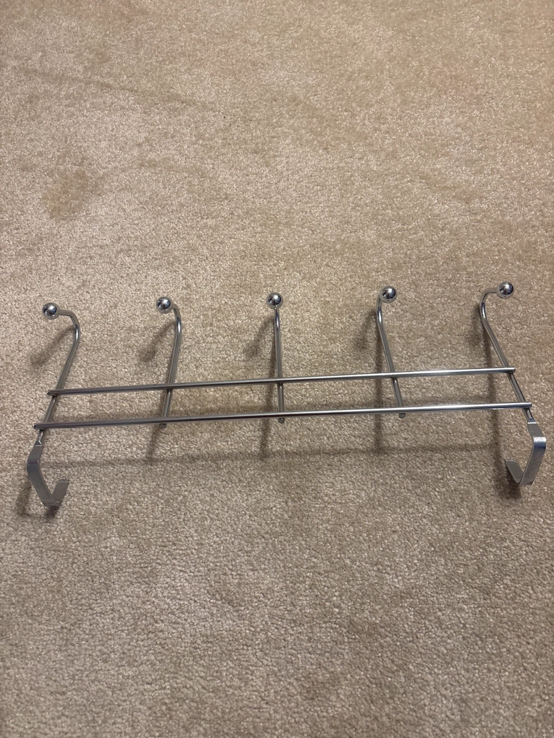 Chrome Over-the-Door 5-Hook Rack brand new - photo 3