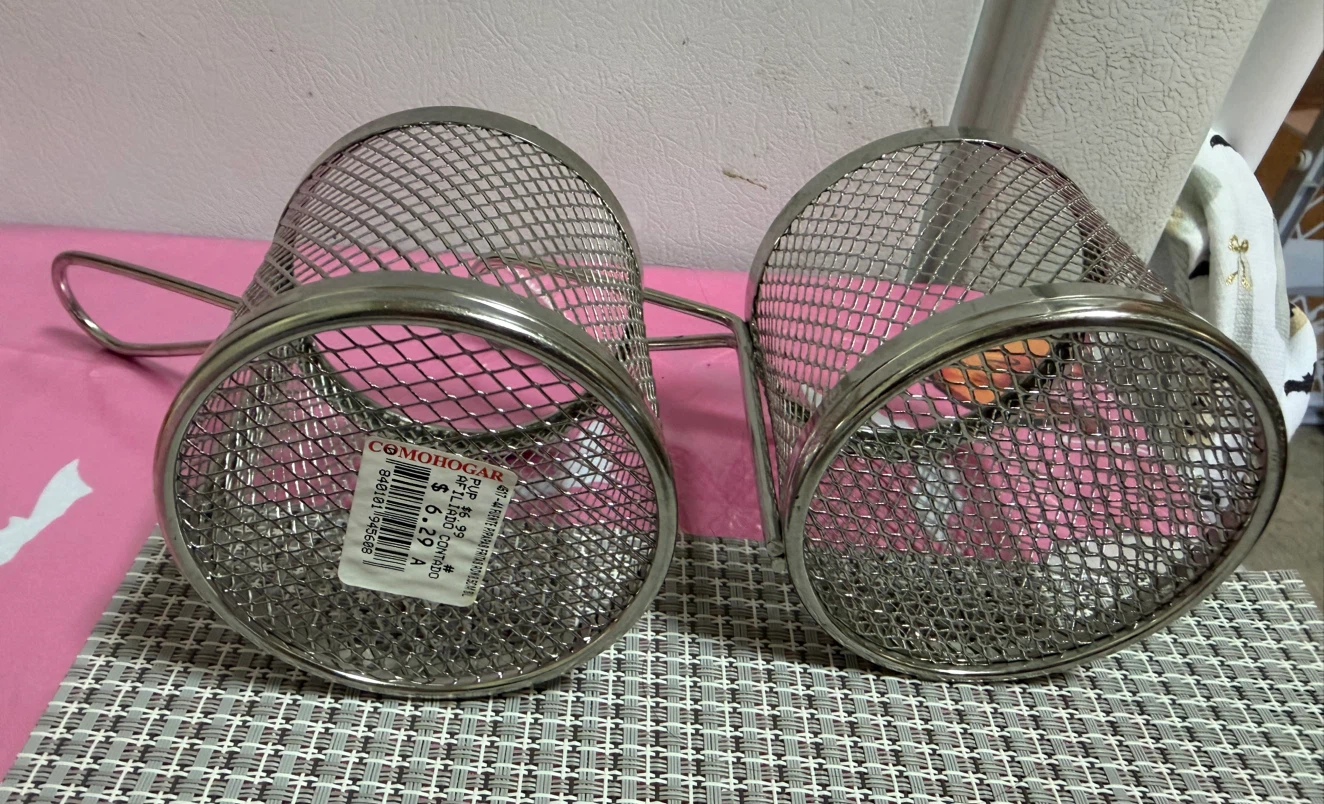Set of 2 Stainless Steel Fry Baskets - photo 2