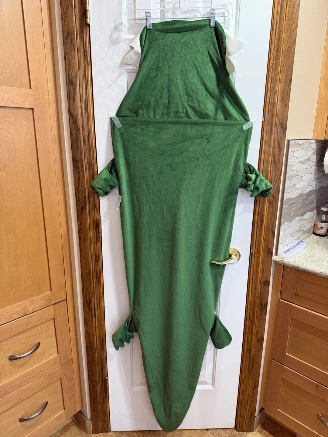 Green Dinosaur Plush Blanket Sleeping Bag - photo 3