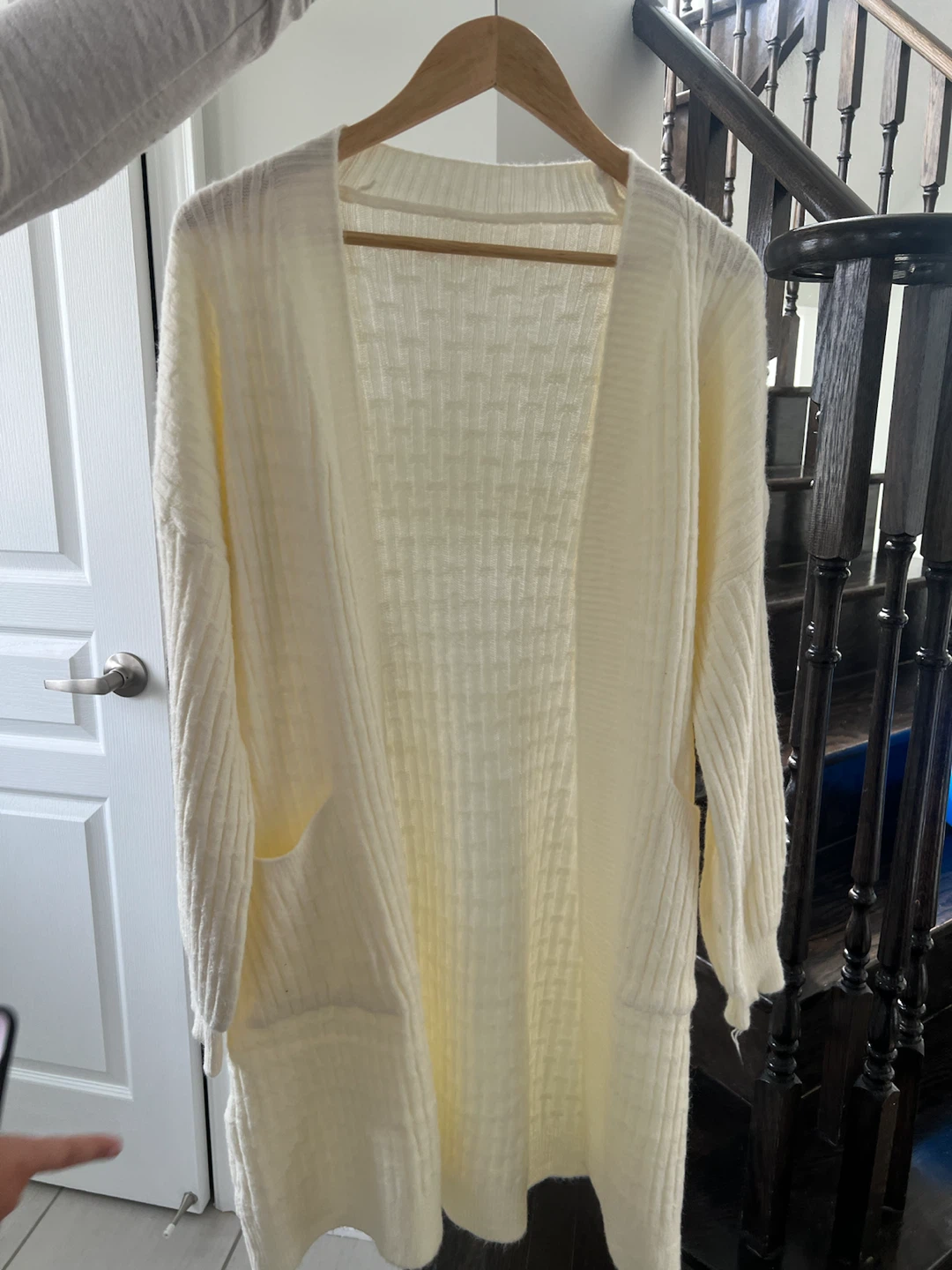 Cream Long Open Cardigan - photo 2
