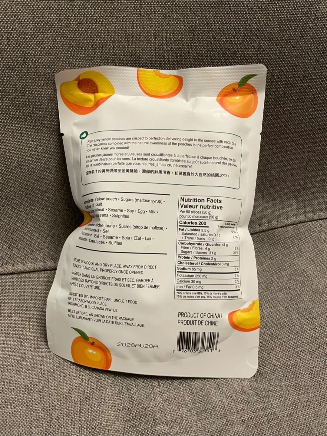 Yellow Peach Chips 80g - photo 2