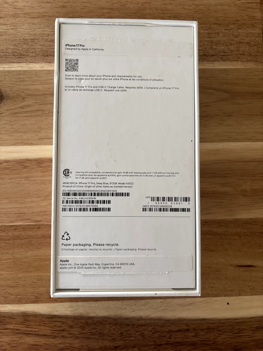Apple iPhone 17 Pro 512GB just box - photo 3