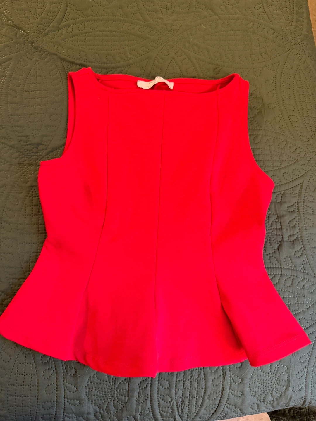 Primark Red Peplum Tank Top