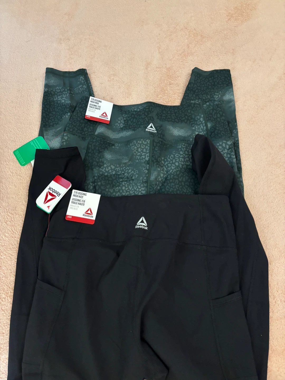 Two Pairs of Reebok 7/8 High Rise Leggings - photo 2