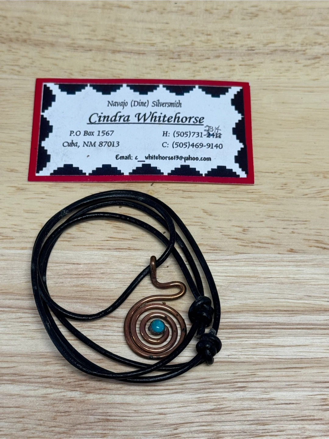 Cindra Whitehorse Copper Turquoise Necklace