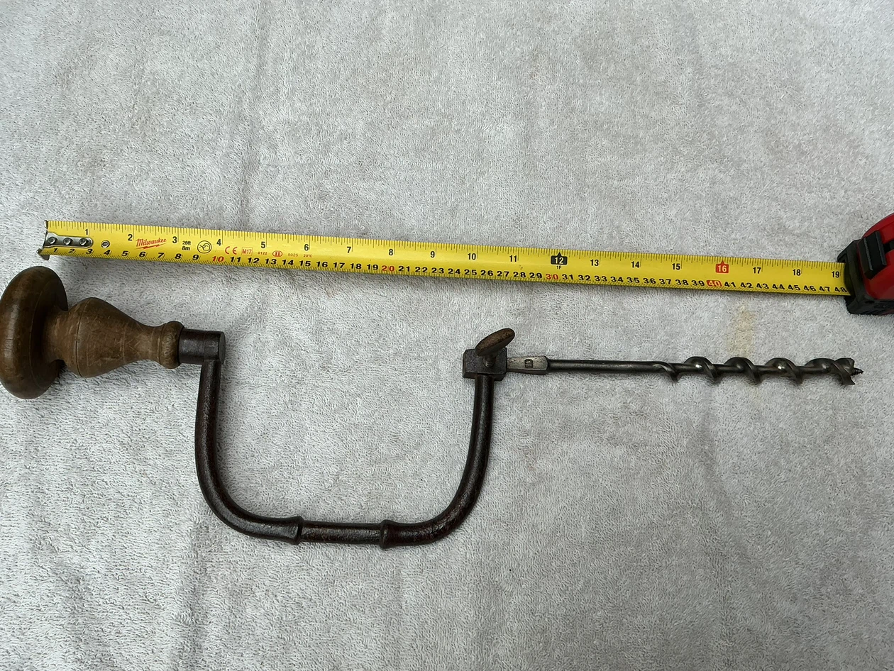 Antique 19th Century Hand Bit Brace Drill ! - photo 4