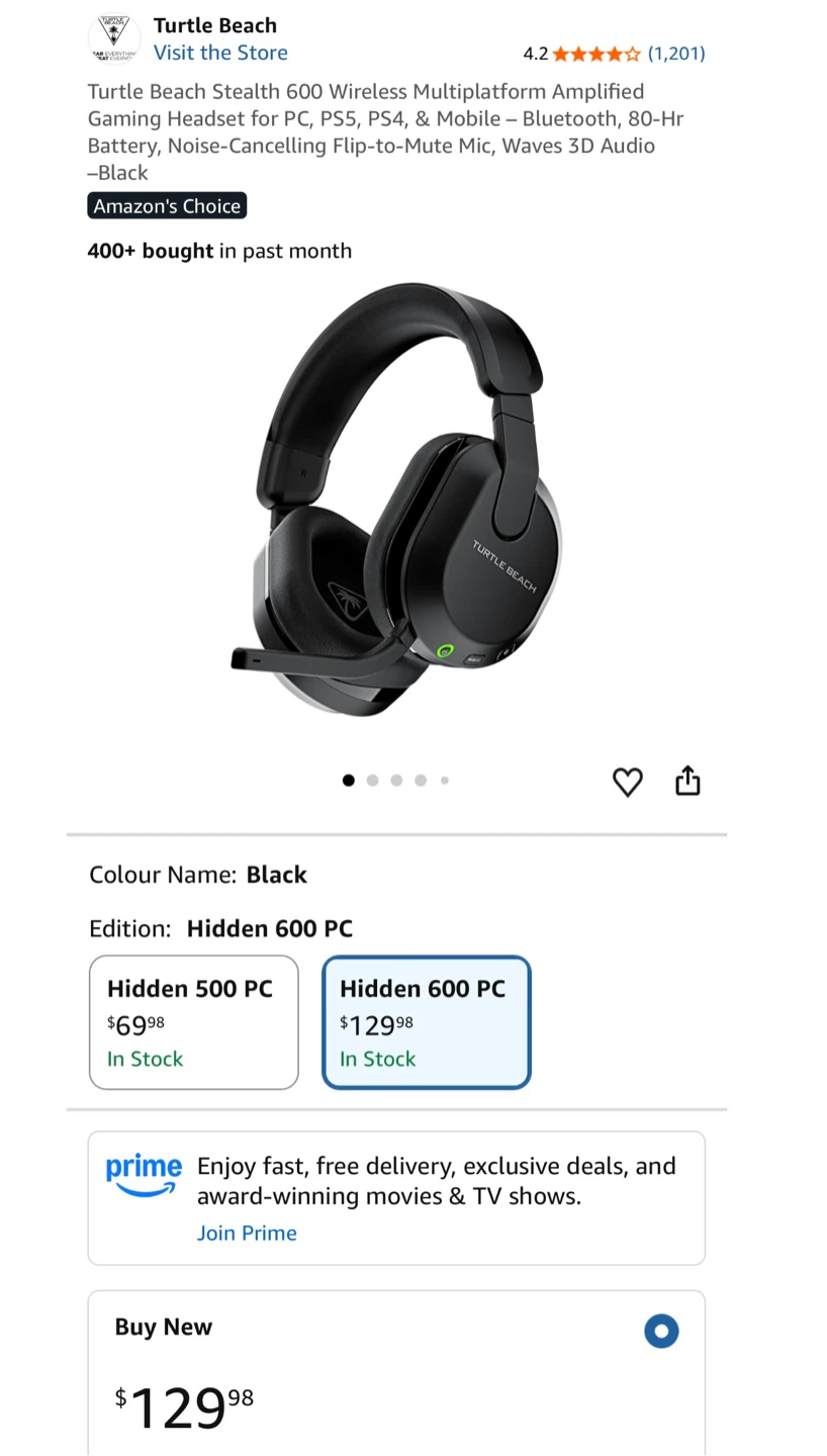 Turtle Beach Stealth 600 Wireless Gaming Headset