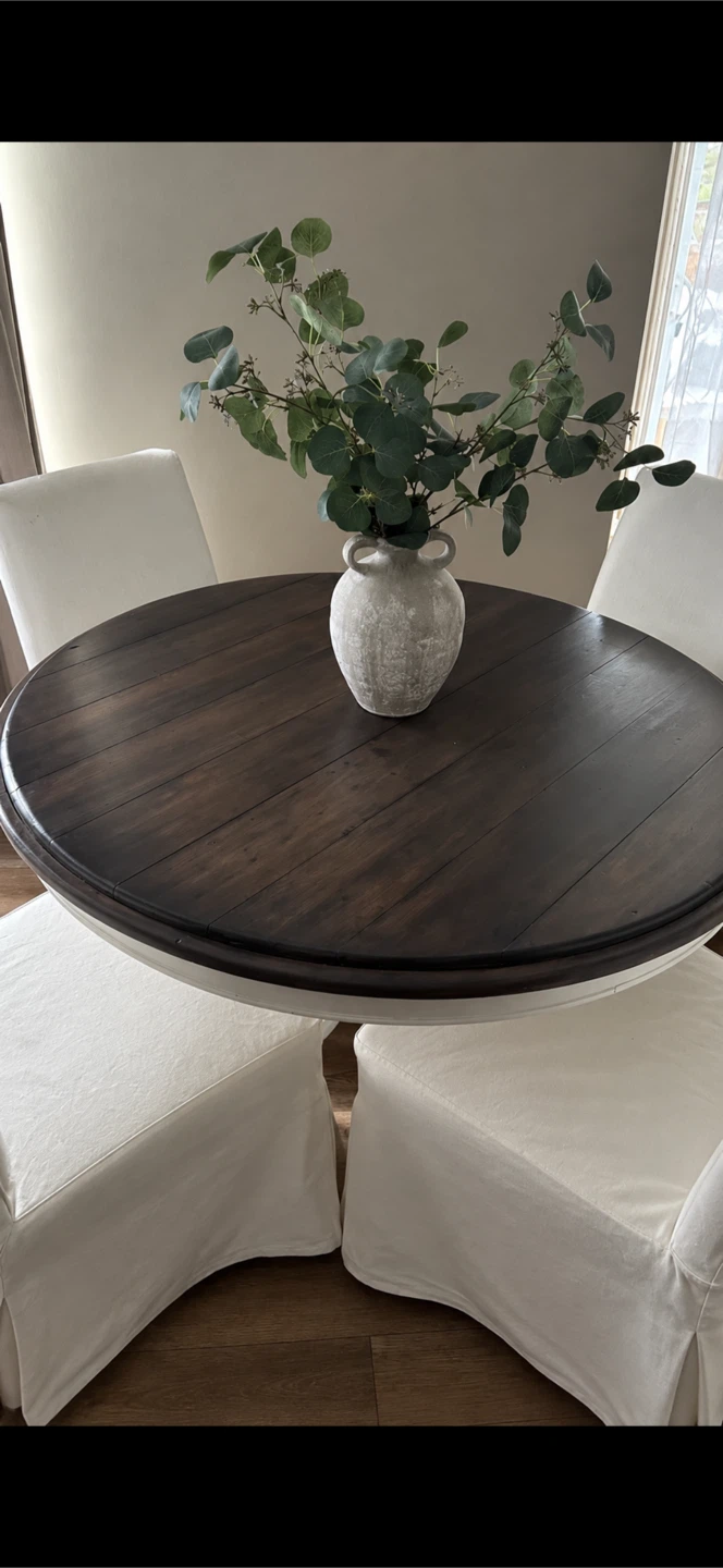 Reclaimed Round wooden dining table snd 4 chairs - photo 2