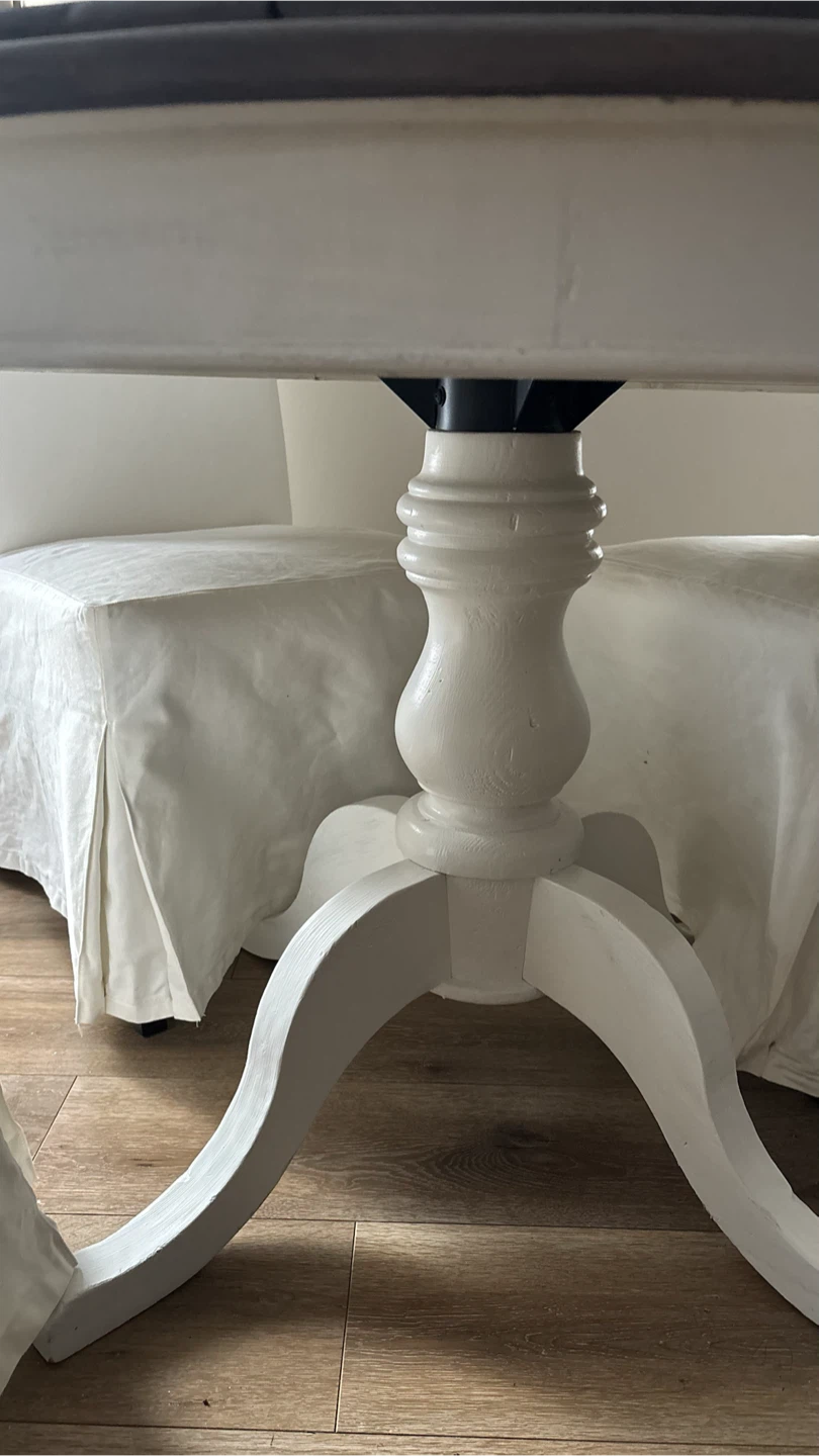 Reclaimed Round wooden dining table snd 4 chairs - photo 4