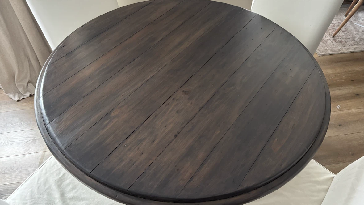Reclaimed Round wooden dining table snd 4 chairs - photo 5
