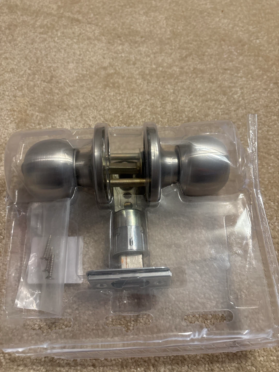 Satin Nickel Round Door Knob brand new excellent condition - photo 2