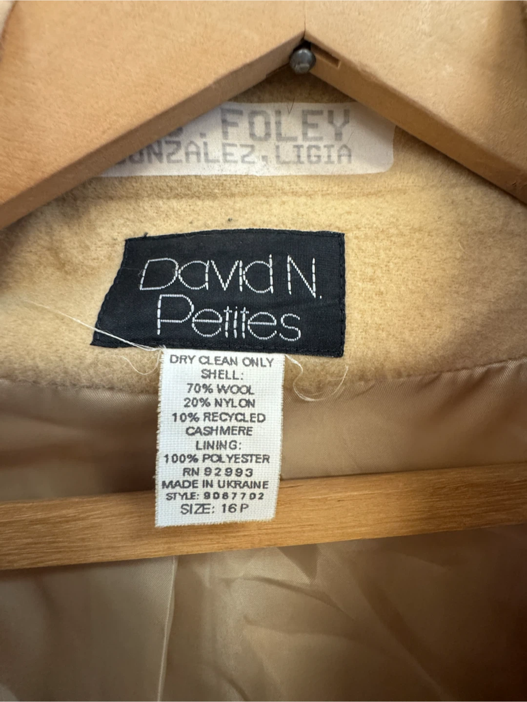 David N. Petites Wool Blend Blazer Size 16P - photo 2