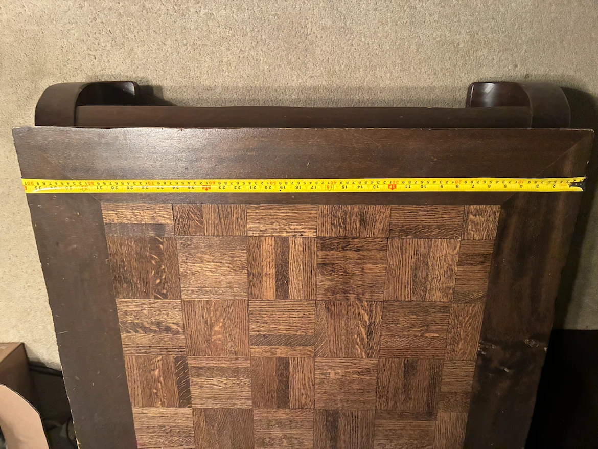 Wooden Coffee Table with Parquet Inlay - photo 4