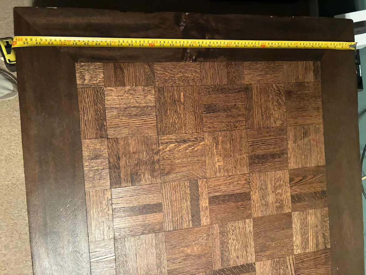 Wooden Coffee Table with Parquet Inlay - photo 5