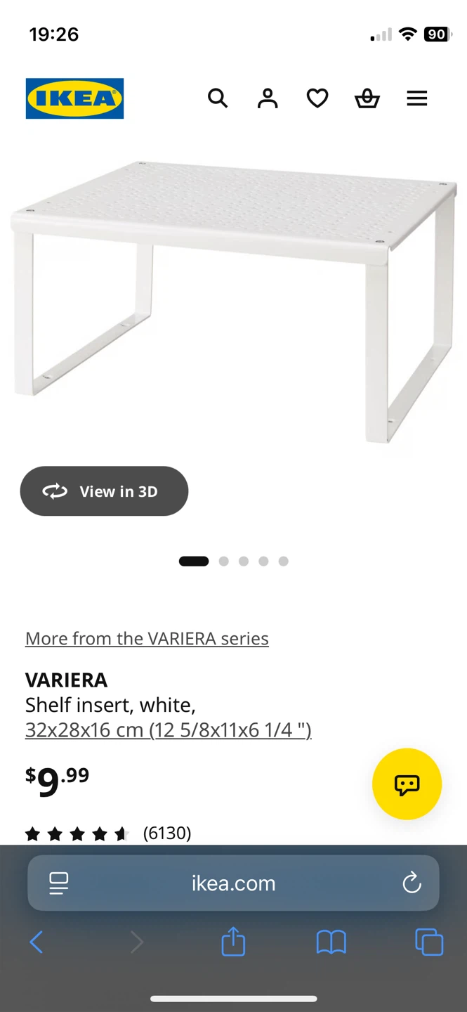 IKEA VARIERA White Shelf Insert