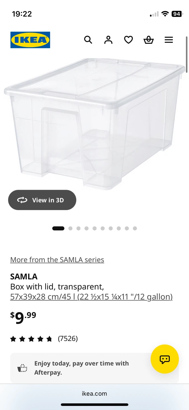 IKEA SAMLA storage box with lid
