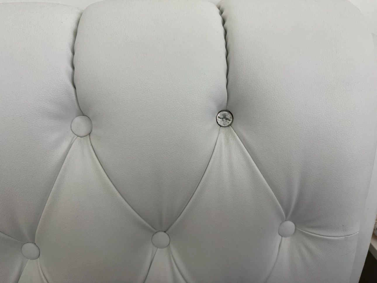White King Size Faux Leather Platform Bed Frame - photo 2