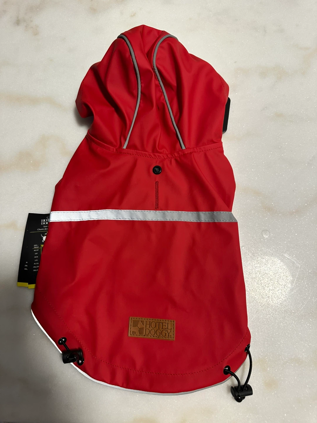 Hotel Doggy Red Reversible Rain Jacket - Size XS