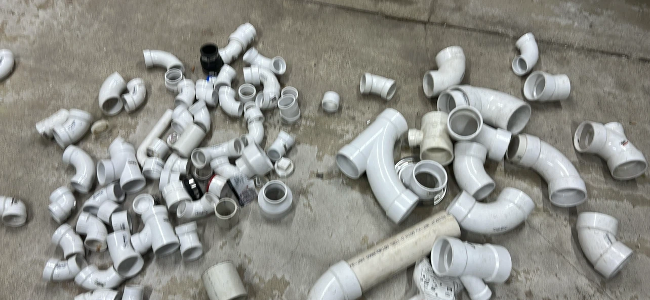 Assorted PVC Plumbing Fittings and Pipe Pieces - photo 2
