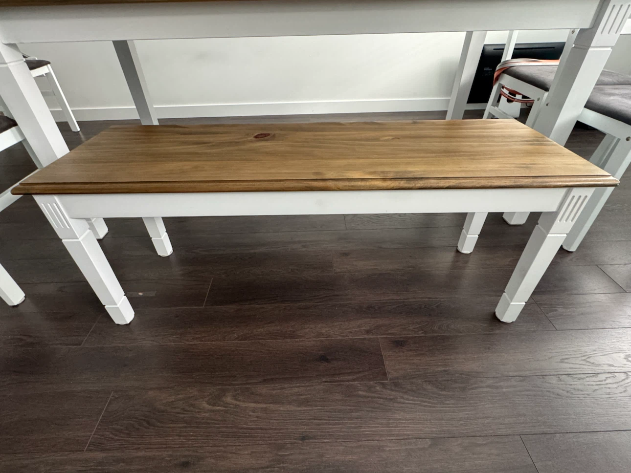 JYSK SKAGEN dining table — oak/natural wood + white