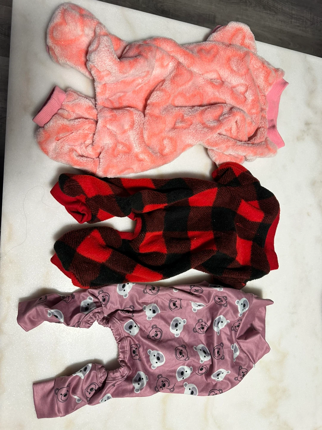Assorted Small Pet Sweaters and Pajamas size S
