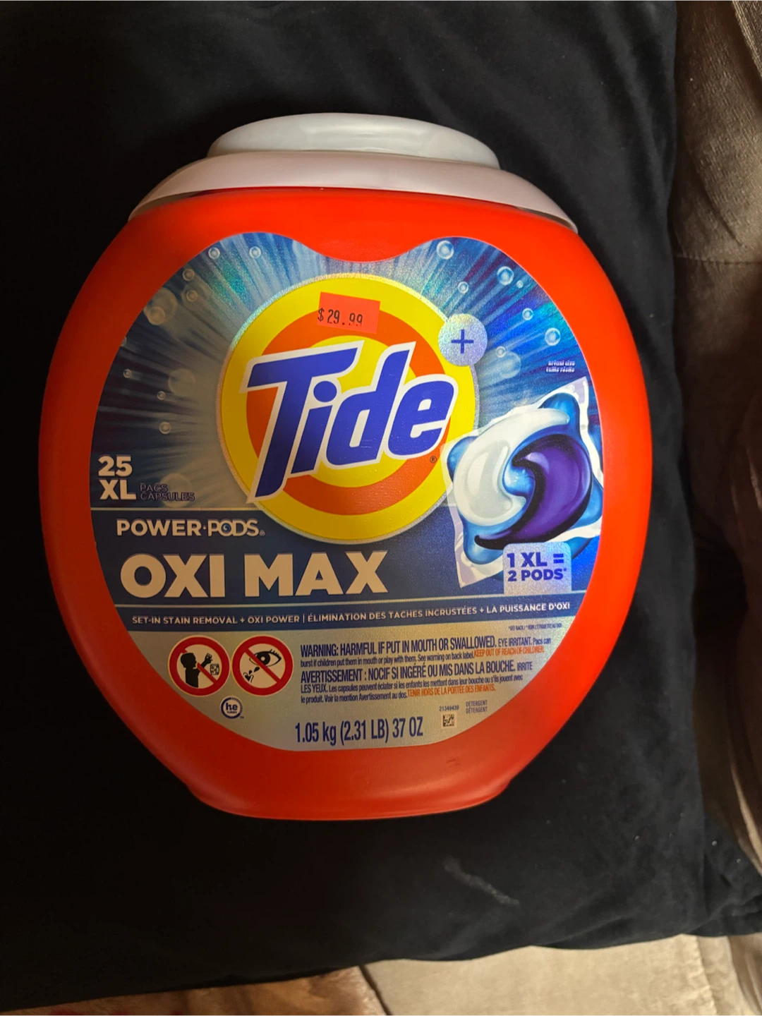 Tide Power Pods Oxi Max 25 Count