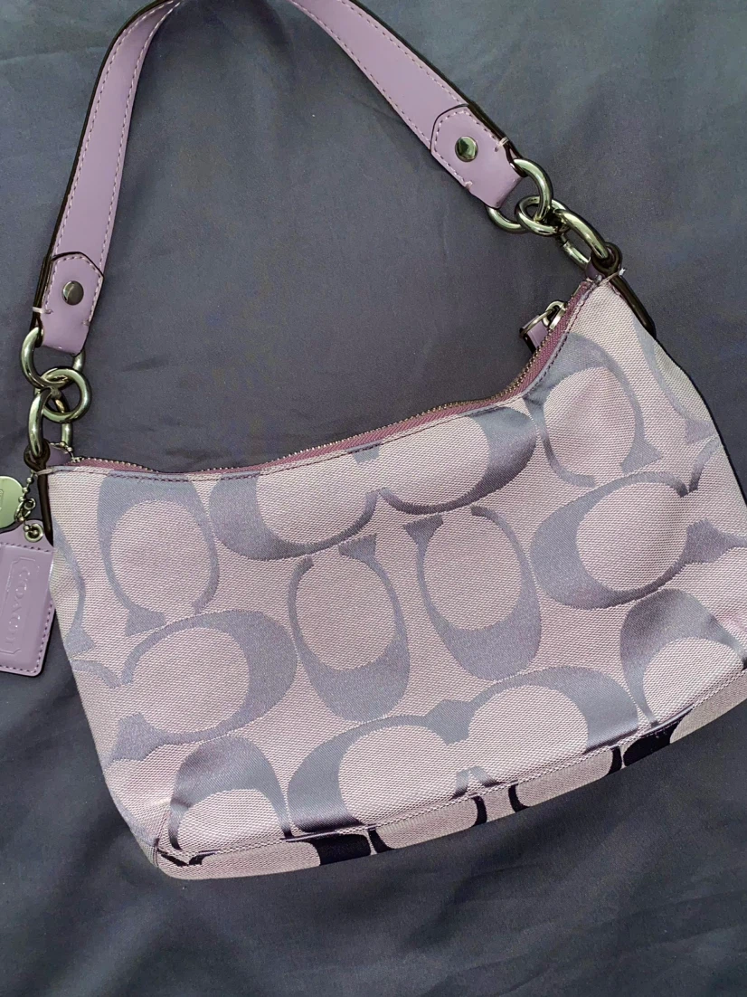 Vintage Coach Lilac Poppy Shoulder Bag - photo 2