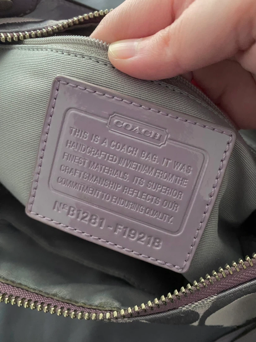 Vintage Coach Lilac Poppy Shoulder Bag - photo 5
