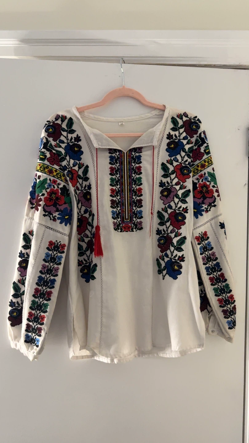 Ukrainian Vyshyvanka Embroidered Traditional Blouse