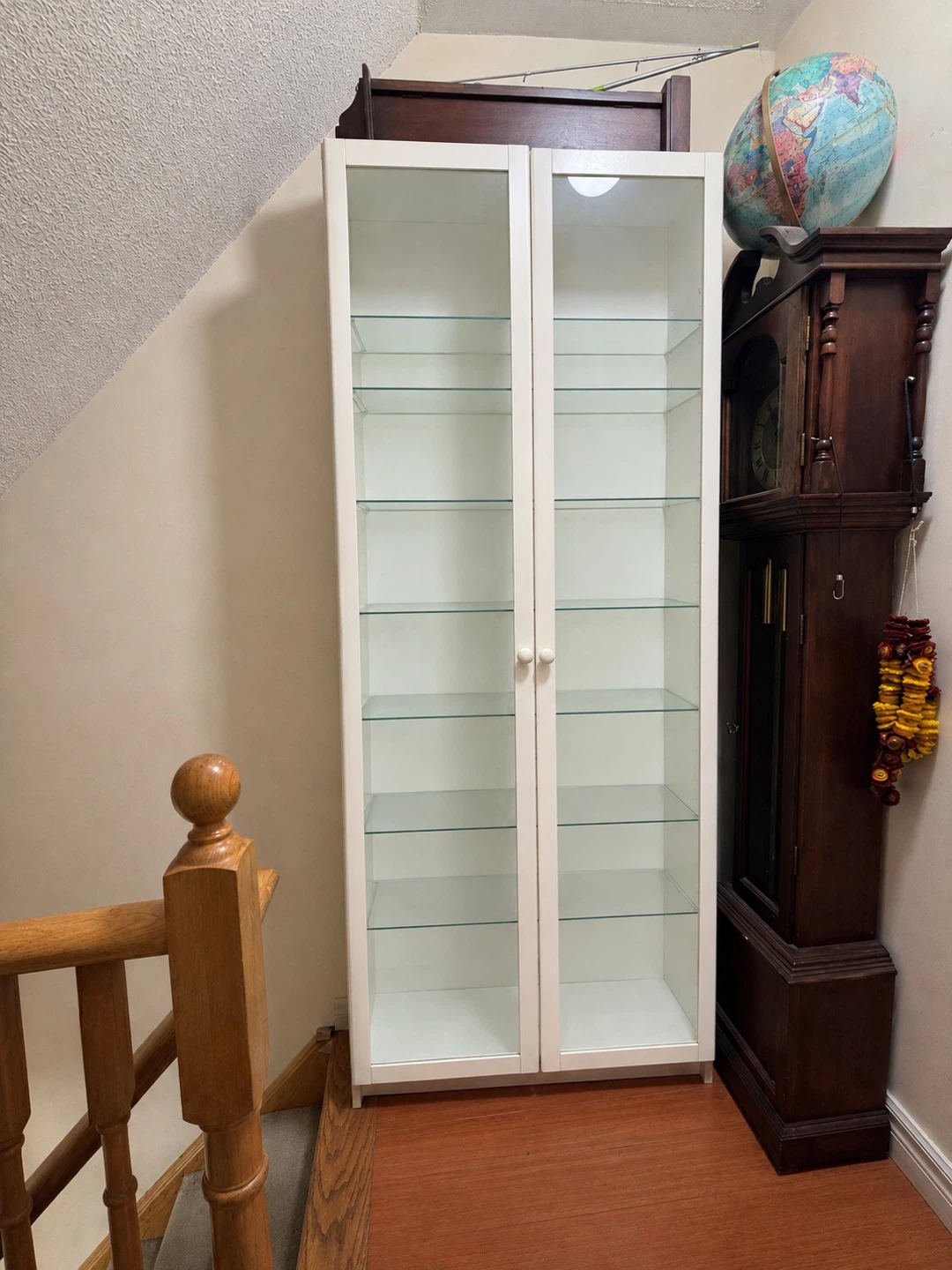 IKEA Billy White Bookcase with Glass Doors