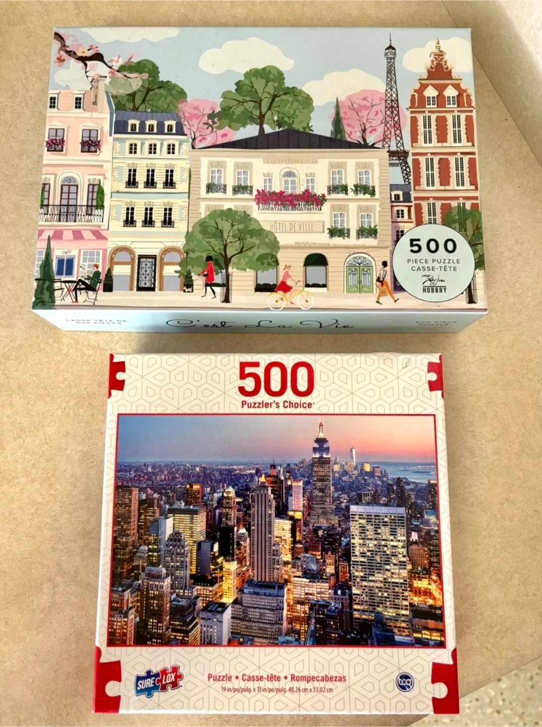 Two 500-Piece Jigsaw Puzzles
