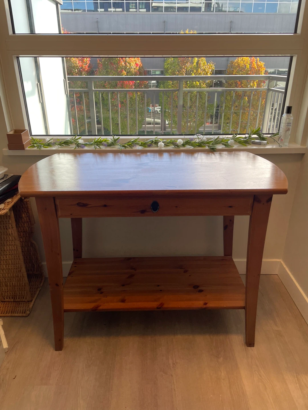 Solid wood console table - photo 2