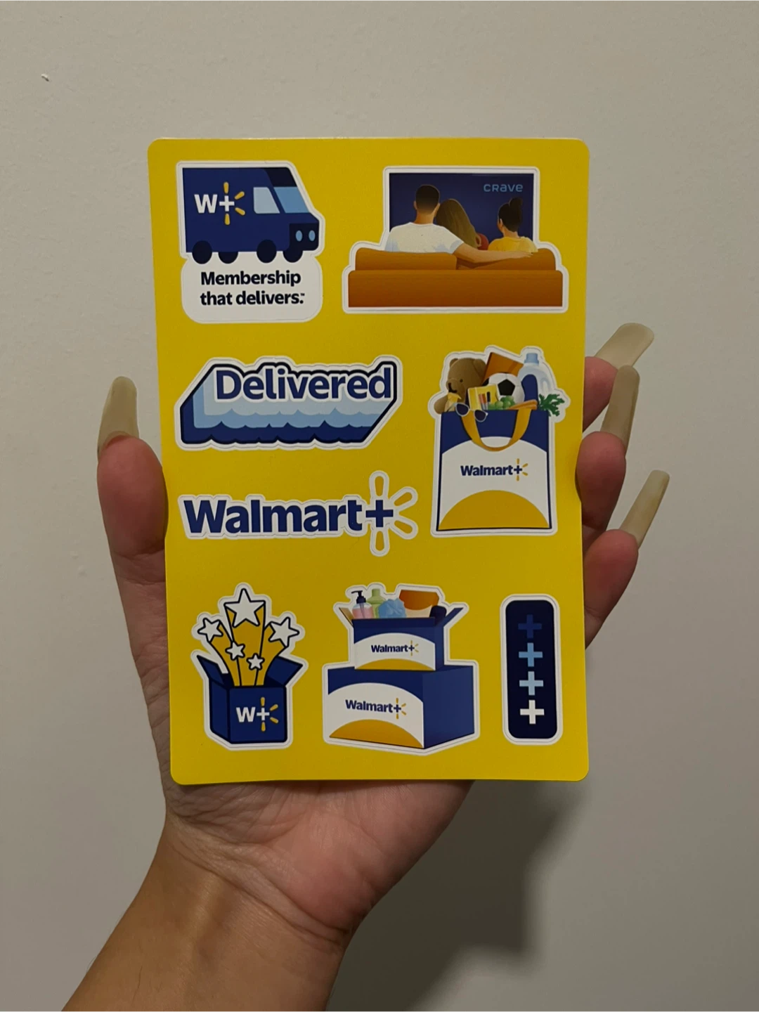 Walmart Plus Sticker Sheet