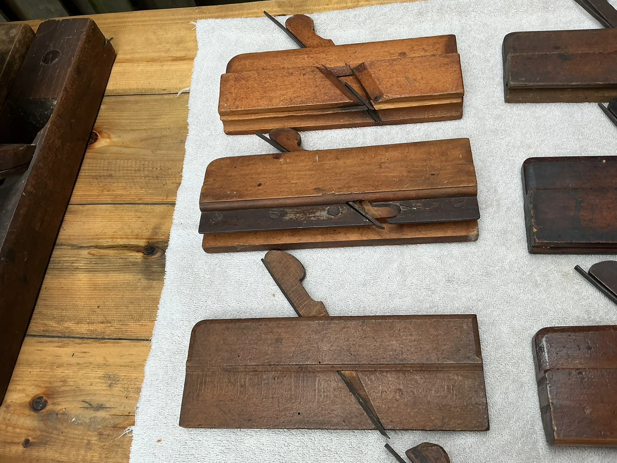 Set of 7 Antique Wooden Molding Hand Planes ! - photo 3