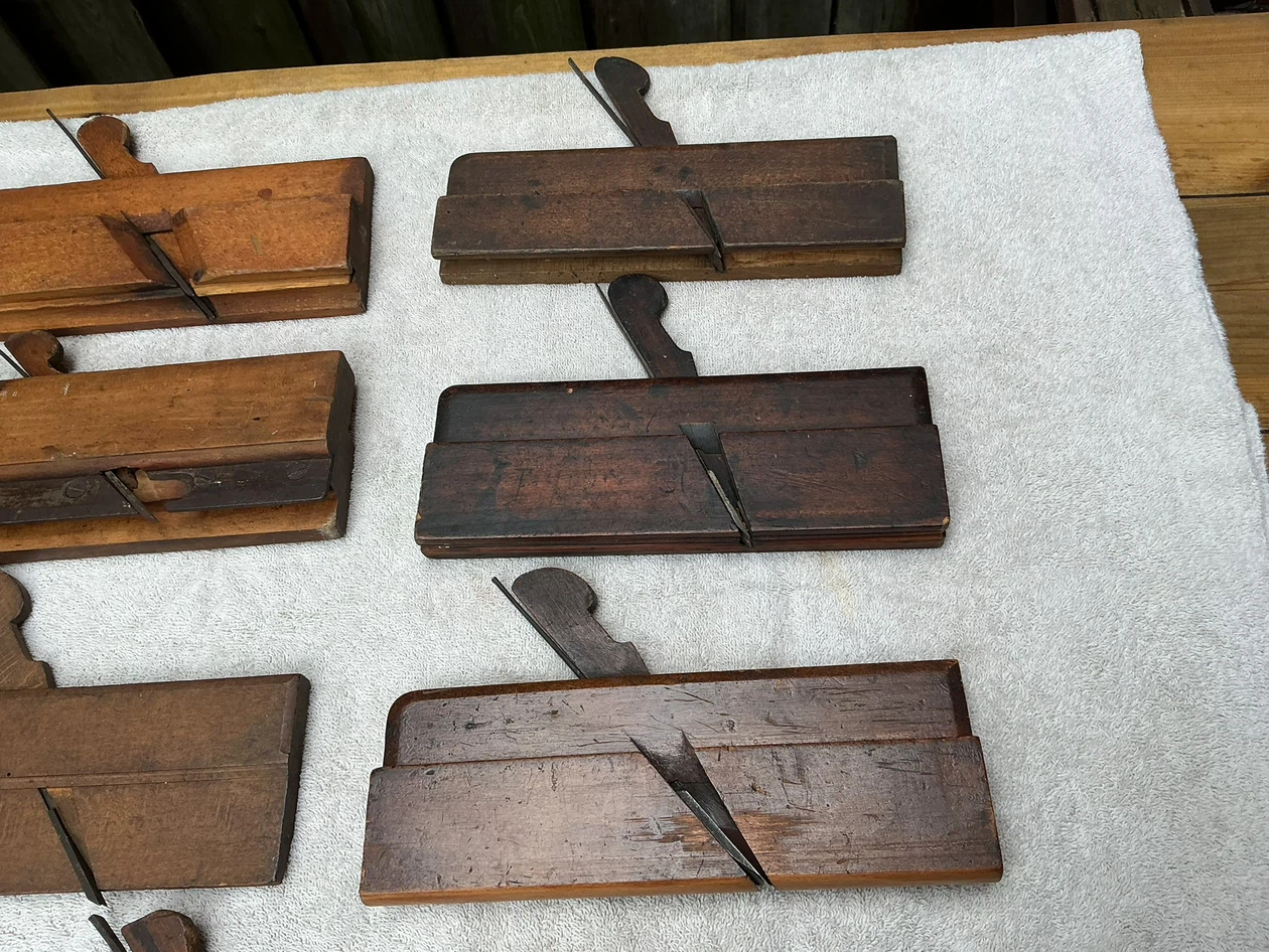 Set of 7 Antique Wooden Molding Hand Planes ! - photo 4