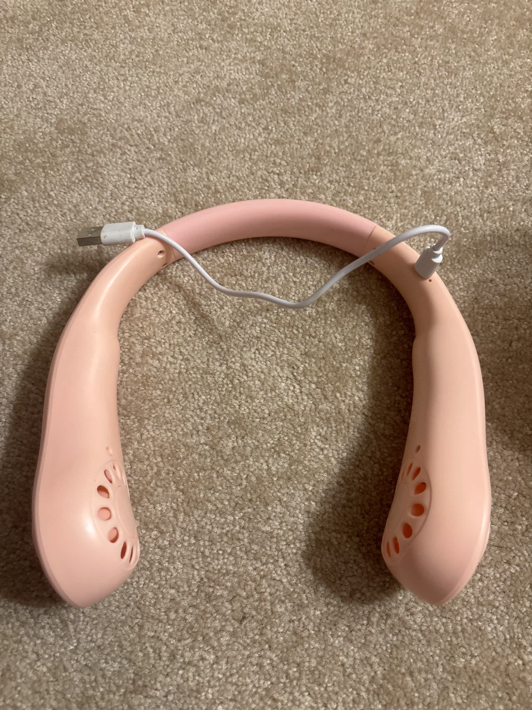 Portable Pink Neck Fan in excellent condition