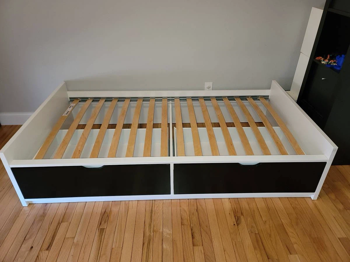 IKEA Twin bed frame with 2 drawers