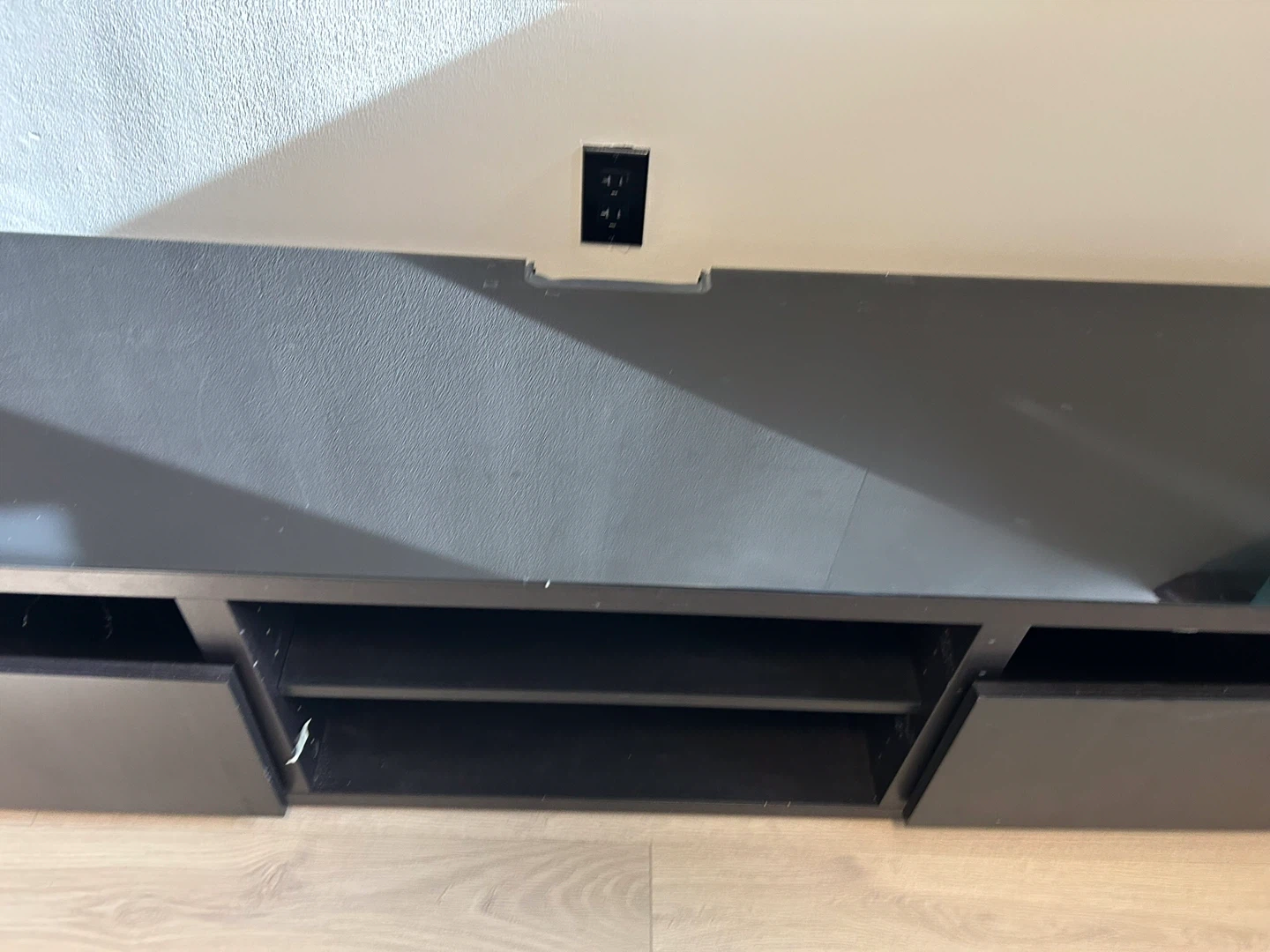 Black TV Media Console
