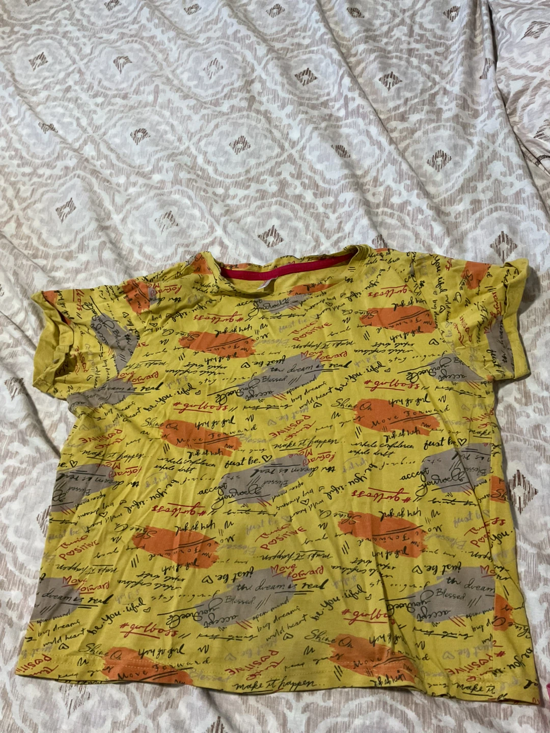 Yellow Graphic Print T-Shirt