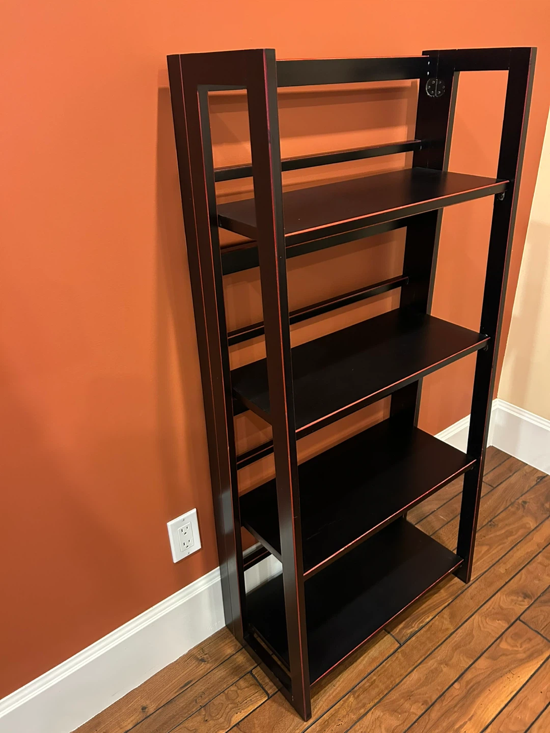 Collapsible Four-Tier Black Storage Shelf - photo 3