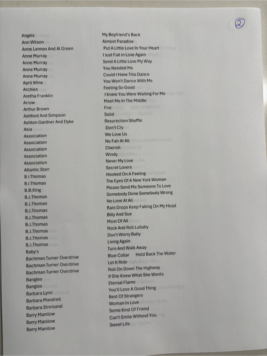 **NEW** Lists 45 RPM Vinyl  A to D other 2 Posts for E to Z. - photo 3