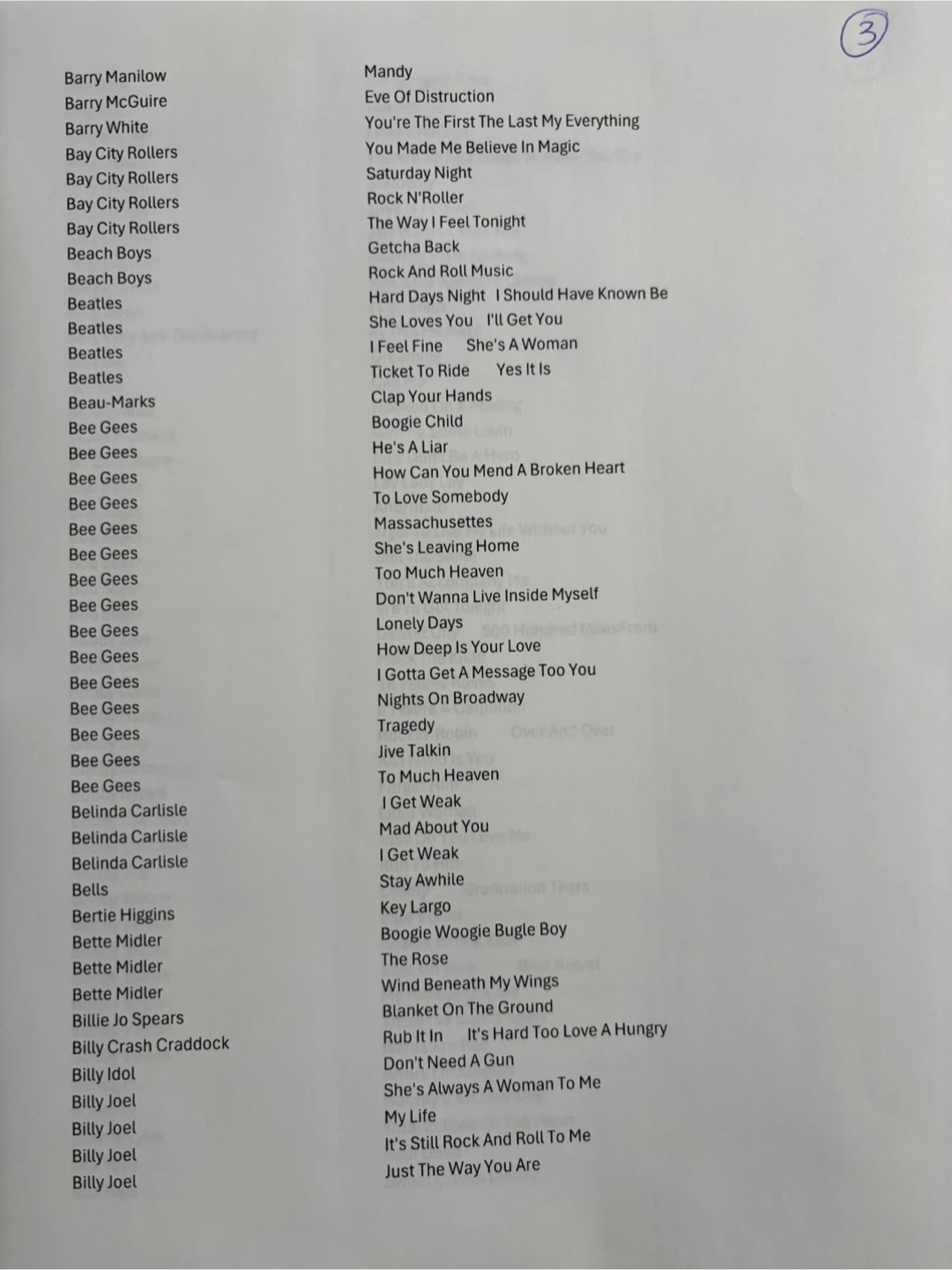 **NEW** Lists 45 RPM Vinyl  A to D other 2 Posts for E to Z. - photo 4