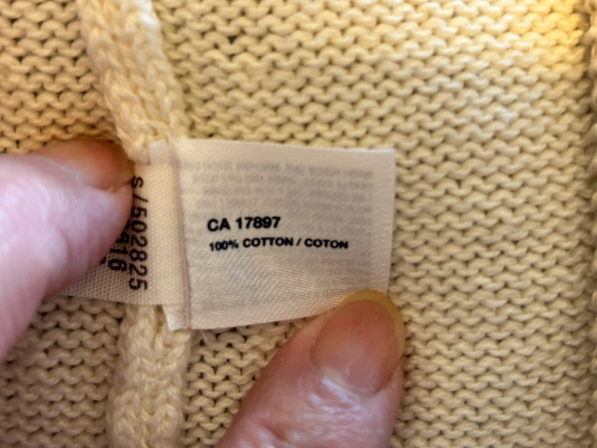 GAP Beige and Cream Striped Open-Front Cardigan L - photo 5