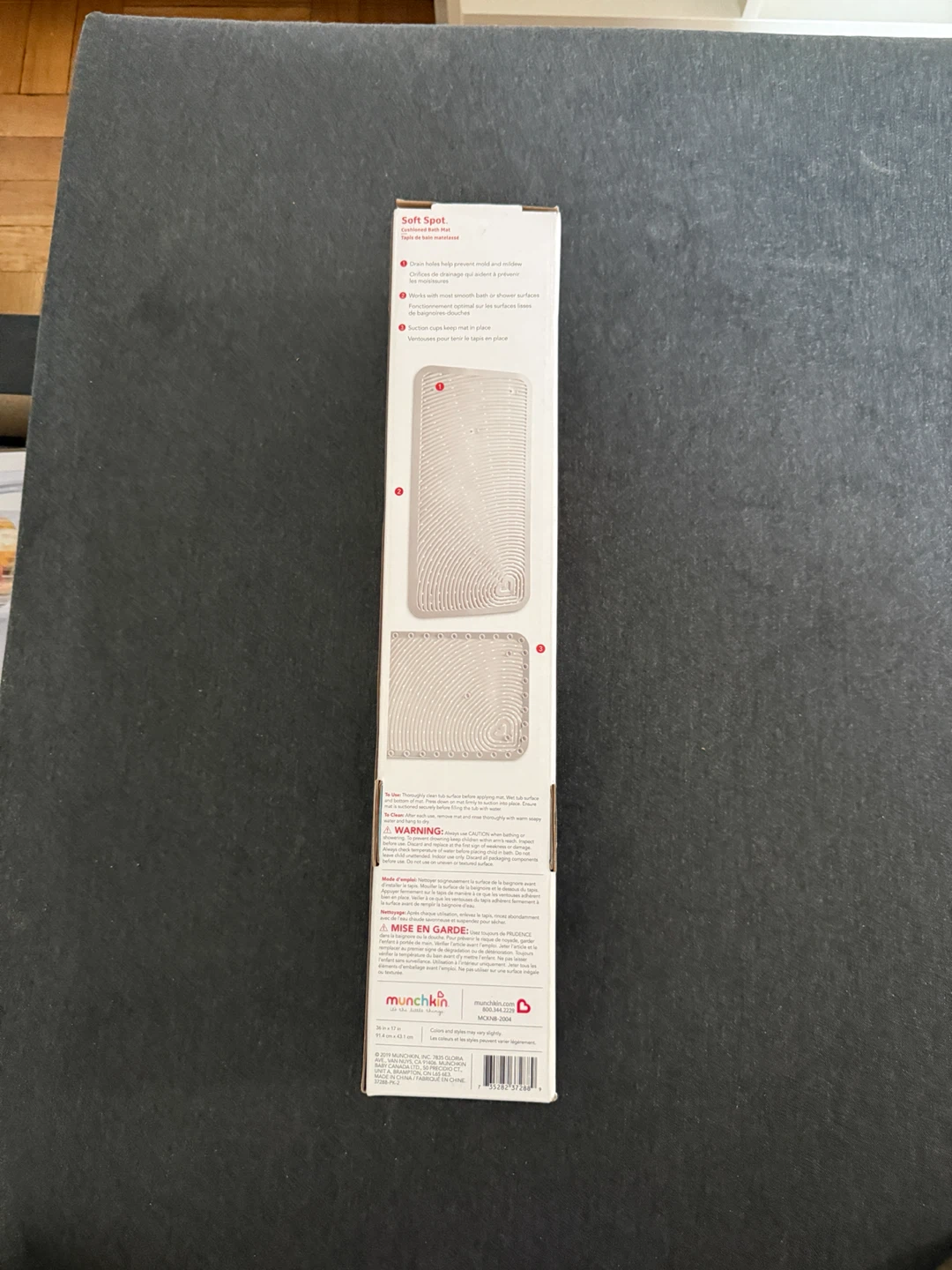 Munchkin Soft Spot Cushioned Bath Mat – Grey – $15 - photo 3