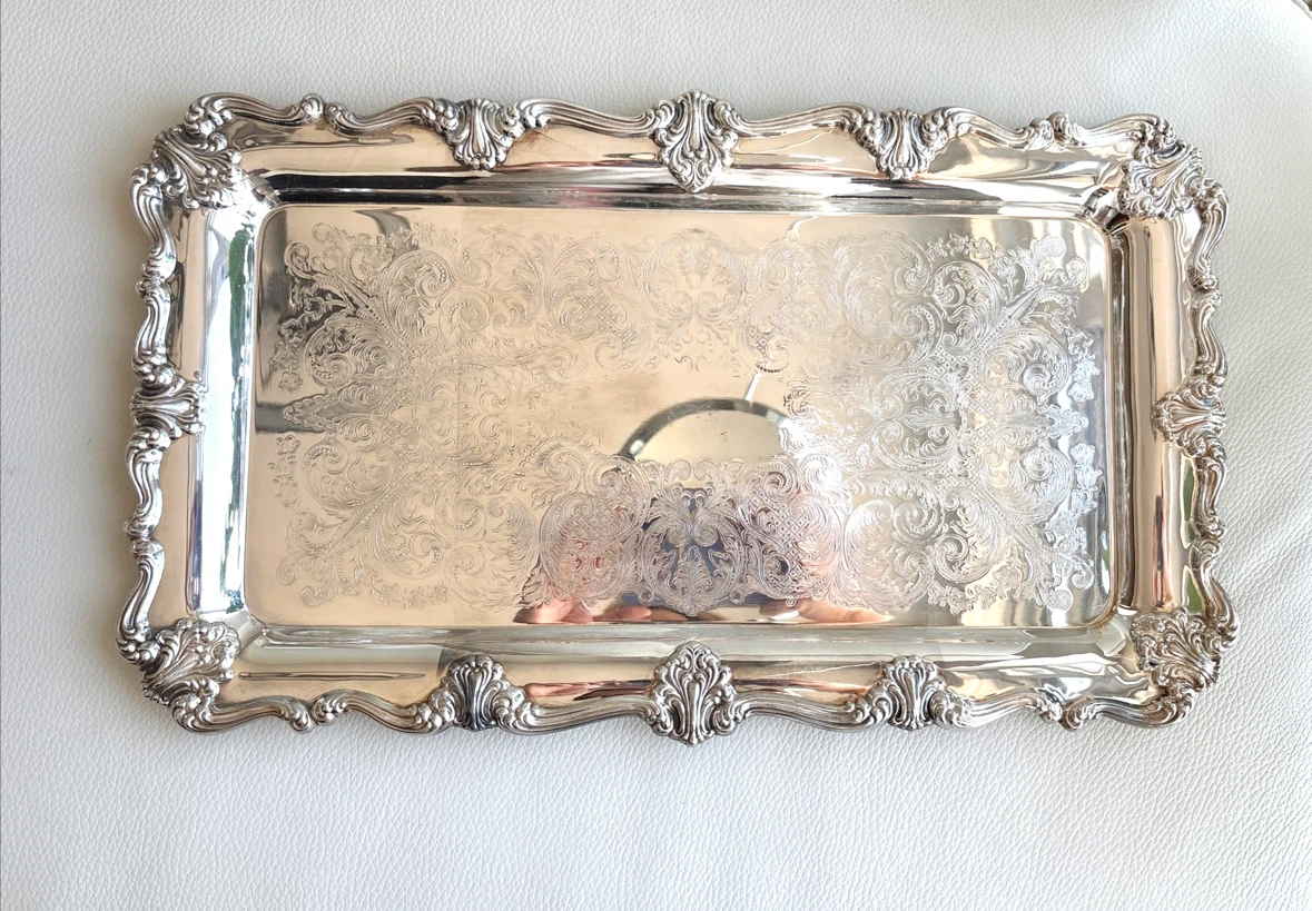 Silversmiths Guild of Canada ornate serving tray