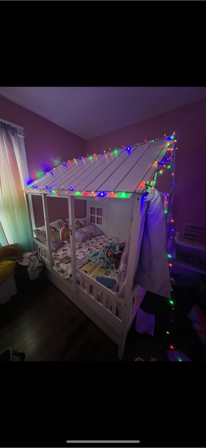 White Kids House Bed with Trundle - photo 2