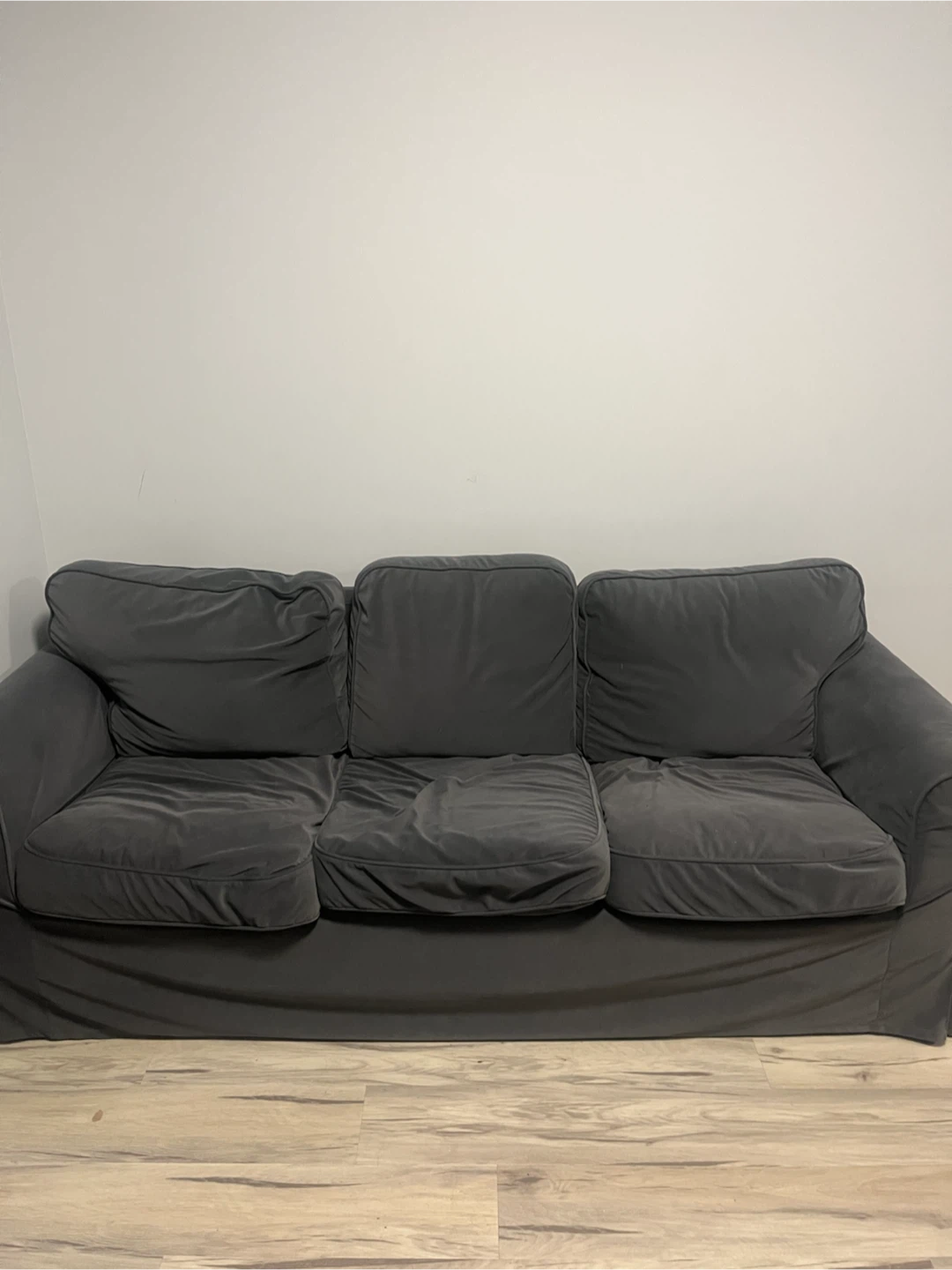 Dark Grey Three-Seater Sofa