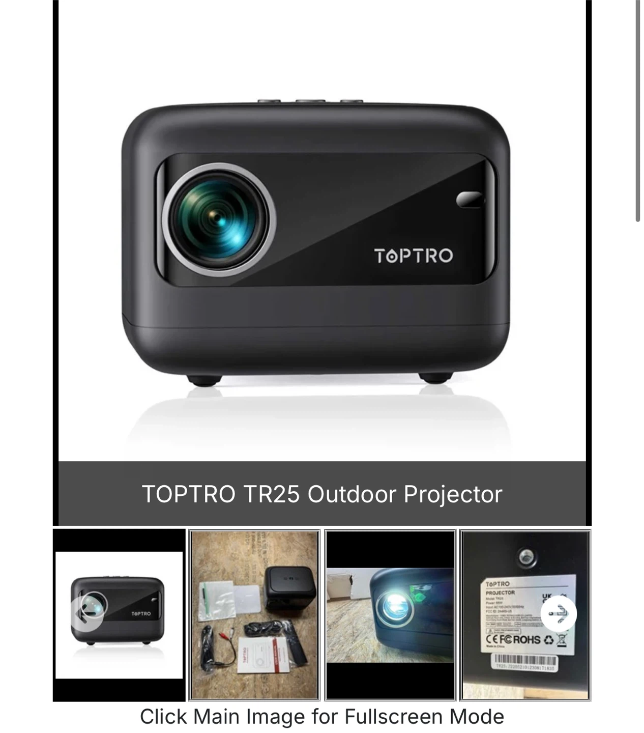TOPTRO TR25 Outdoor Projector