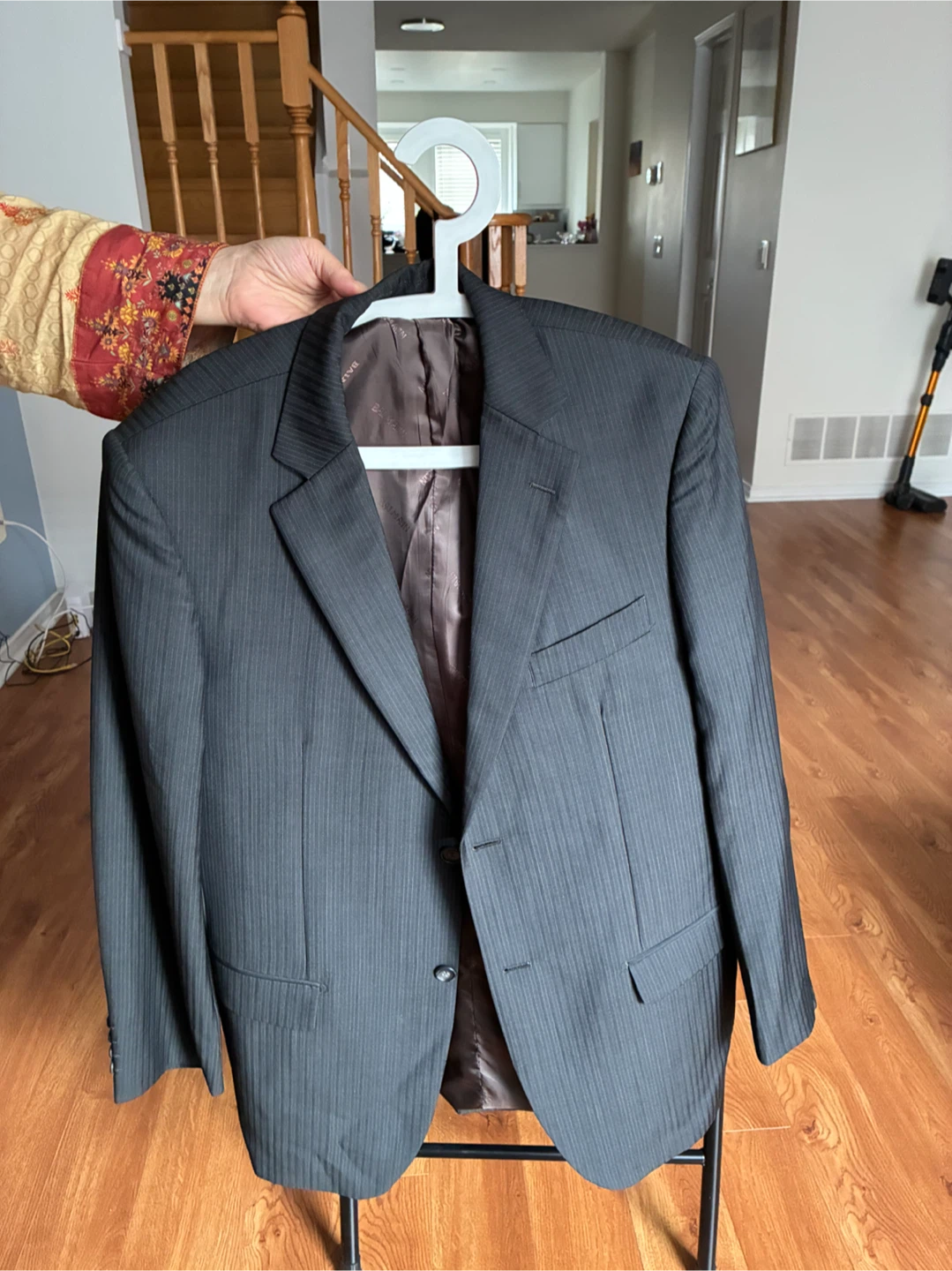 Balmain Paris Charcoal Pinstripe Suit - photo 5